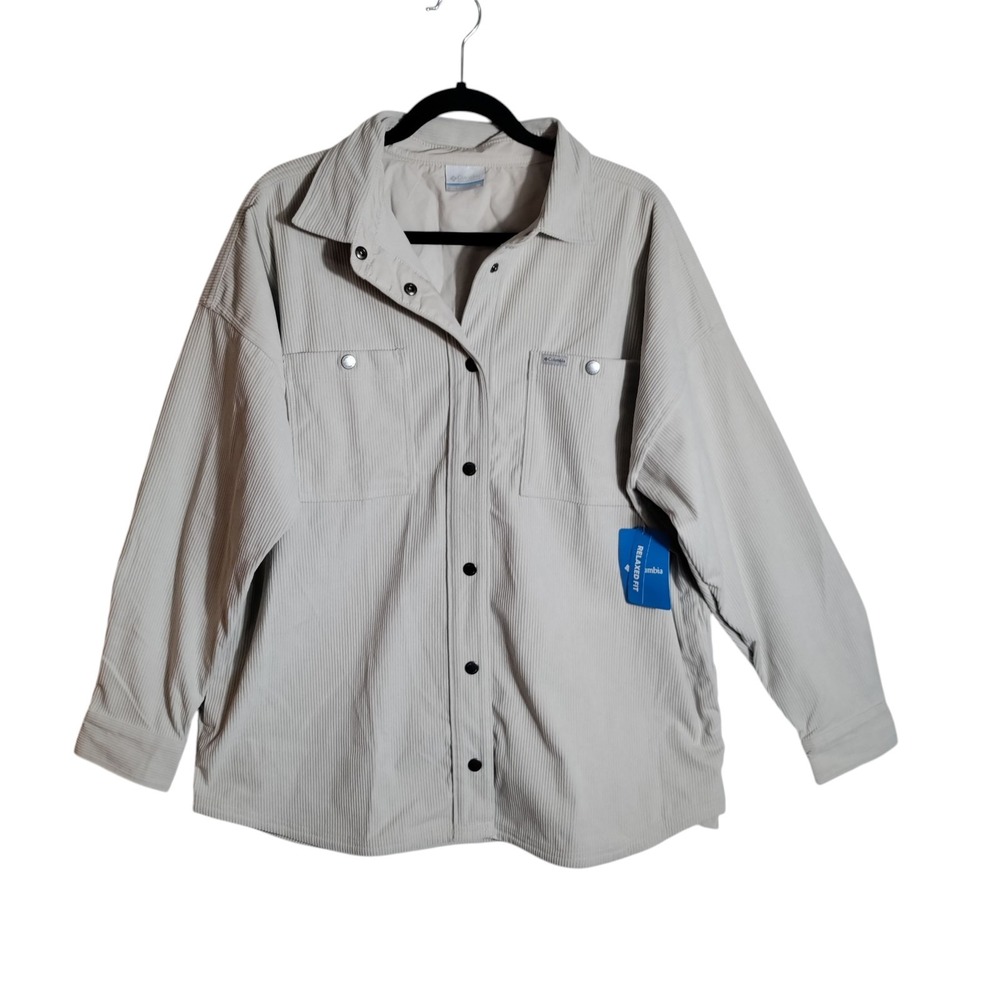 Columbia Blue‎ Point Creek Women's Corduroy Long Sleeve Shirt Jacket XL New